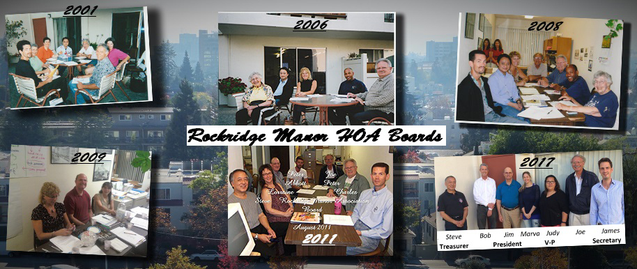 RMHOA Boards 2001 to 2017with dates
